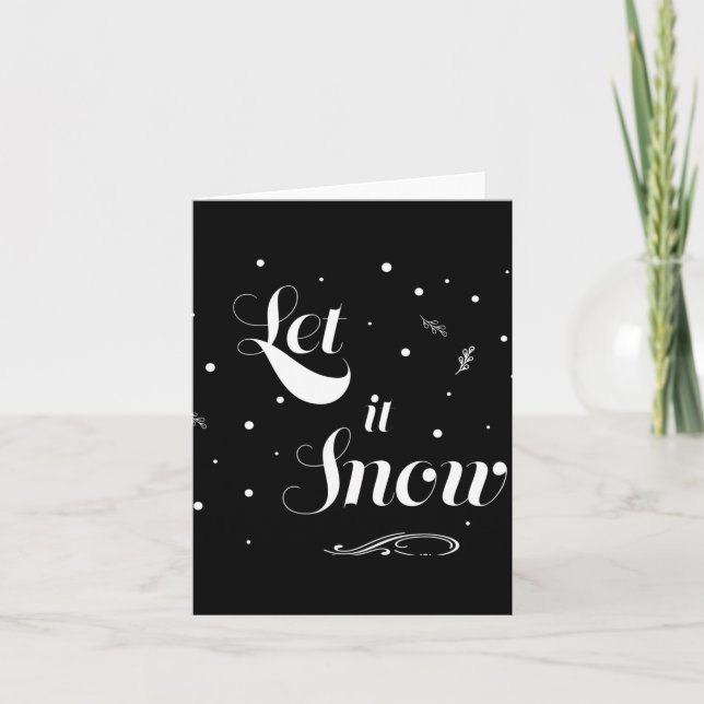 Let It Snow Christmas Holiday Cool Toddler T Shirt Karte (Vorderseite)