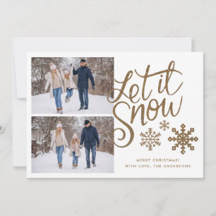 Let it Snow Christmas Weihnachten Urlaub 2 Foto-Ka