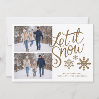Let it Snow Christmas Weihnachten Urlaub 2 Foto-Ka