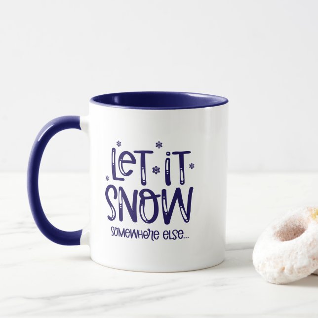 Let it Snow Coffee Mug Tasse (Mit Donut)