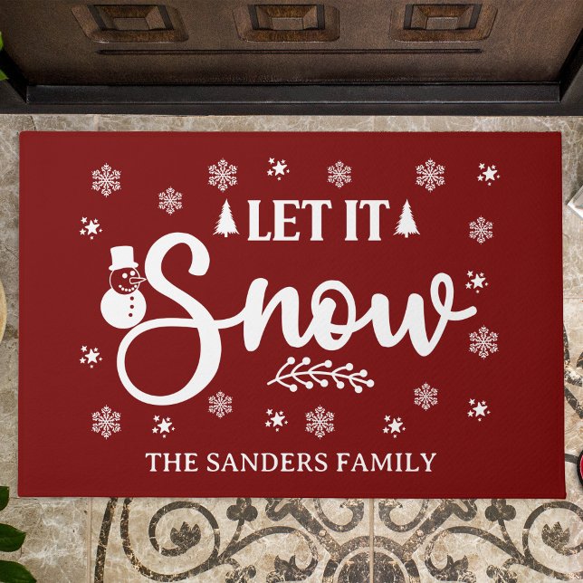 Let it Snow Cute Christmas Fußmatte (Von Creator hochgeladen)