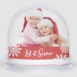 Let it Snow Double Photo Schneekugeln