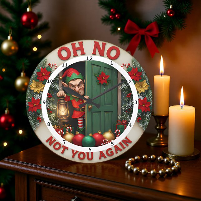 Let It Snow Happy Holidays Große Wanduhr (Von Creator hochgeladen)