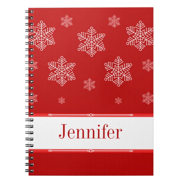 Let it Snow Notebook, rot Notizblock (Vorderseite)