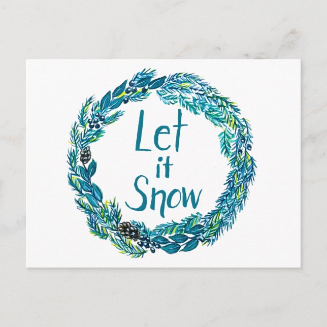 Let It Snow Postcard Postkarte (Vorderseite)
