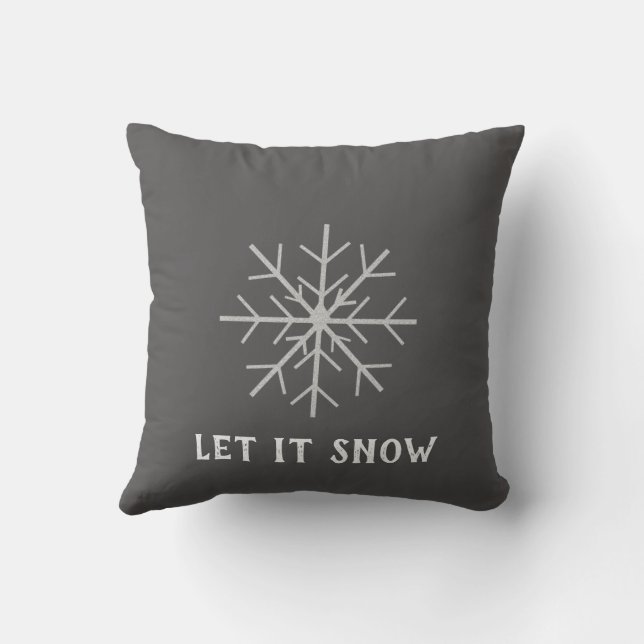 Let it snow, Snowflake Kissen (Rückseite)