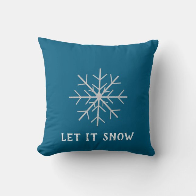 Let it snow, Snowflake  Kissen (Vorderseite)