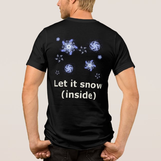 Let it snow Tri-Blend shirt (Rückseite)