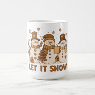 Let It Snow Trio Schneemann Kaffeetasse