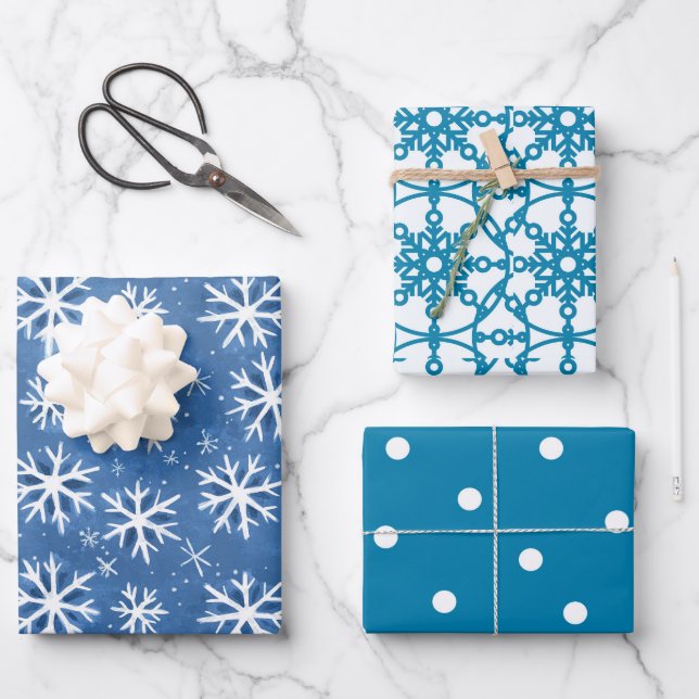 Let It Snow  Wrapping Paper Sheets Geschenkpapier Set (Vorderseite)