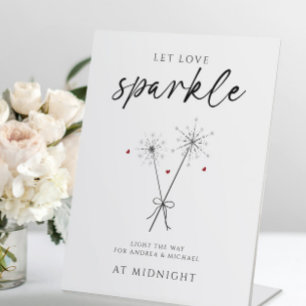 Let Love Sparkle - Sparkler Sendoff Casual Wedding Sockelschild