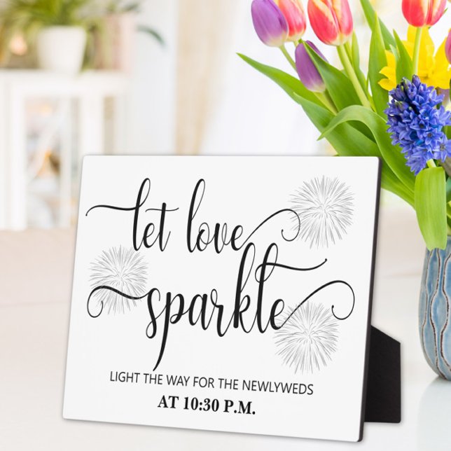 Let love sparkle wedding sign Tabletop Plaque Fotoplatte (Von Creator hochgeladen)