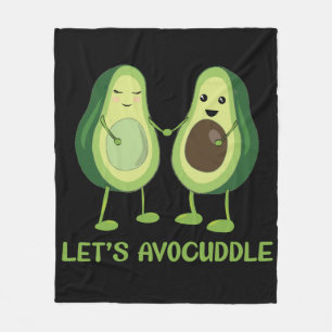Let’s Avocuddle - Funny Avocado Pun Fleecedecke