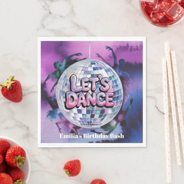 Let’s Dance Birthday Party Bash Serviette (Beispiel)