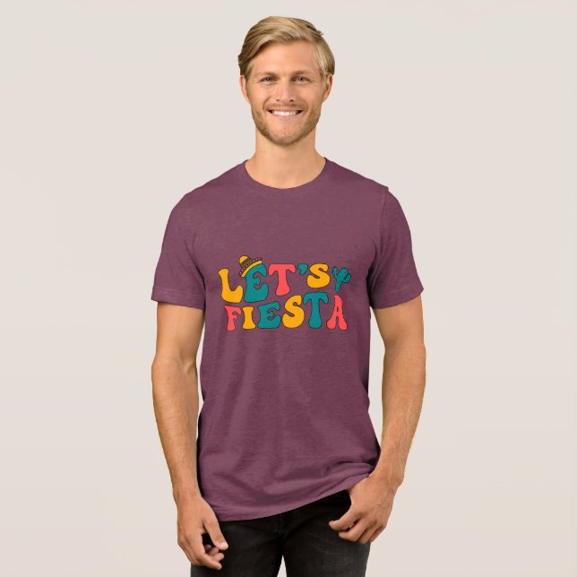 Let’s Fiesta  Tri-Blend Shirt (Vorderseite voll)