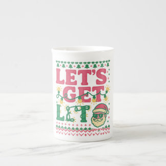 Let’s Get Lit Christmas Shirt • Funny Ugly Sweater Prozellantasse