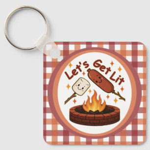 Let’s Get Lit Feuerstelle – Süße Marshmallow und H Schlüsselanhänger