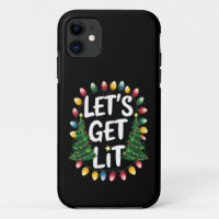 Let’s Get Lit Funny Christmas Drinking Xmas Lights