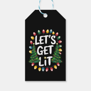 Let’s Get Lit Funny Christmas Drinking Xmas Lights Geschenkanhänger