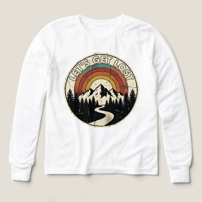 Let’s Get Lost Retro Mountain Adventure Outdoor (Design Vorderseite)