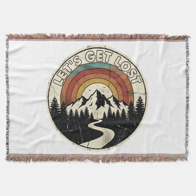 Let’s Get Lost Retro Mountain Adventure Outdoor Decke (Vorderseite)