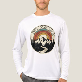 Let’s Get Lost Retro Mountain Adventure Outdoor Tri-Blend Shirt