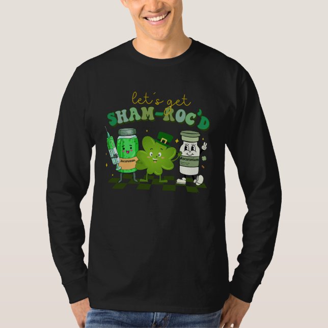 Let s Get Shamrocked Pharmacy Tech Lucky Nurse St  T-Shirt (Vorderseite)