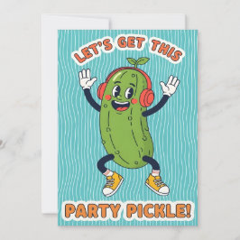 Let’s Get This Party Pickle funny veggie lover Dankeskarte