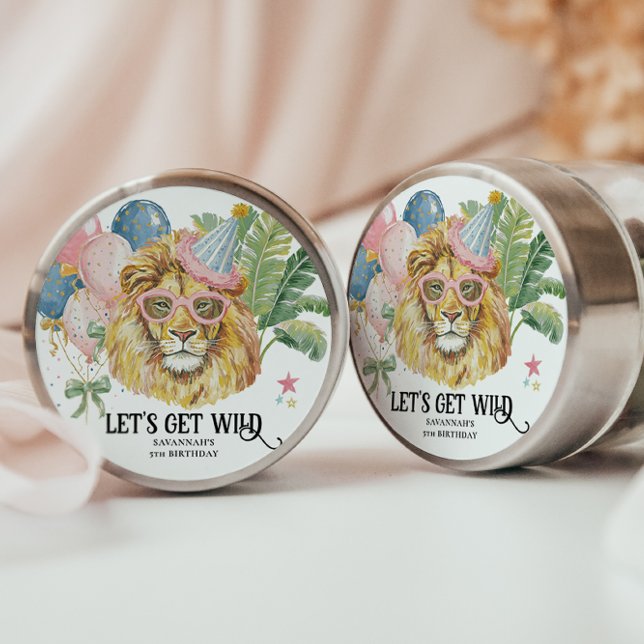 Let’s Get Wild Party Animal Birthday Sticker (Von Creator hochgeladen)