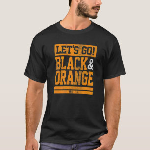 Let’s Go Black & Orange Team Colors Vintage Game D T-Shirt