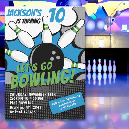 Let’s Go Bowling! Fun Bowling-Style Birthday Kids Einladung