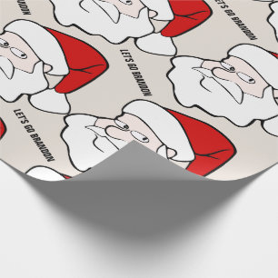 LET S GO BRANDON SANTA CLAUS  GESCHENKPAPIER