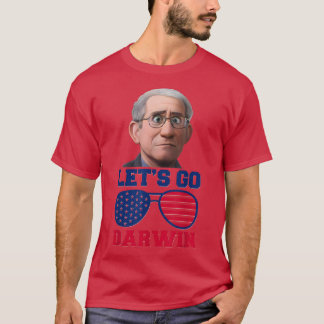 Let’s Go Darwin USA Flag Vintage Fauci Ouchie Säge T-Shirt