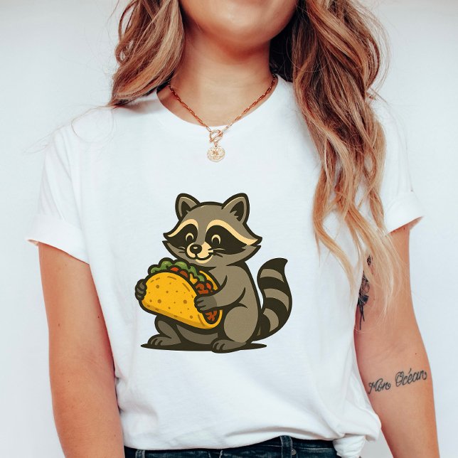 Let’s Go Taco Raccoon, Summer Fun Ladies  T-Shirt (Von Creator hochgeladen)