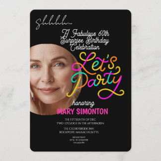Let’s Party! A Fabulous 60th Surprise Celebration Einladung