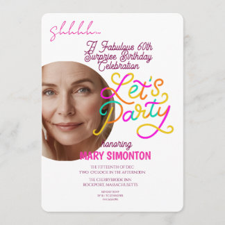 Let’s Party! A Fabulous 60th Surprise Celebration Einladung