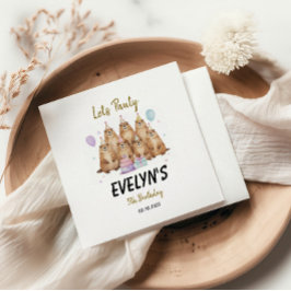 Let’s Party Groundhog 5th Birthday – Fun Kids  Serviette