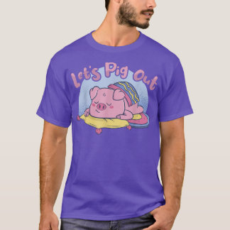 Let’s Pig Out BBQ Pig Roast Barbecue  T-Shirt