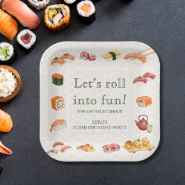 Let’s Roll into Fun! Sushi Birthday Party Invitati Pappteller