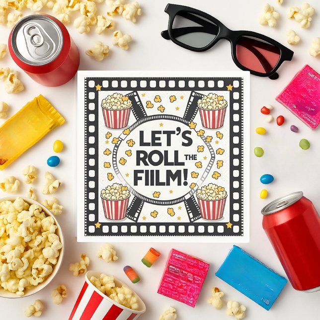 Let’s Roll the Film Napkins | Popcorn Movie Night  Serviette (Von Creator hochgeladen)