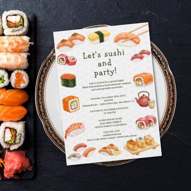 Let’s sushi and party! einladung (Von Creator hochgeladen)
