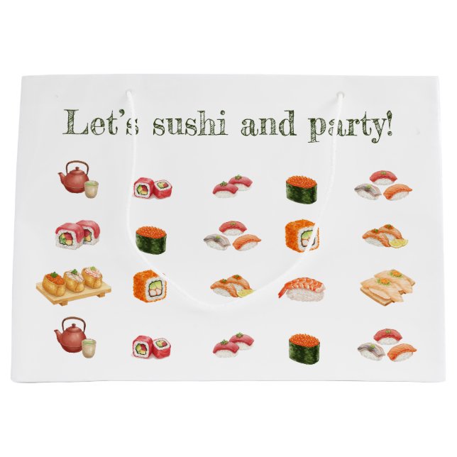 Let’s sushi and party! große geschenktüte (Vorderseite)