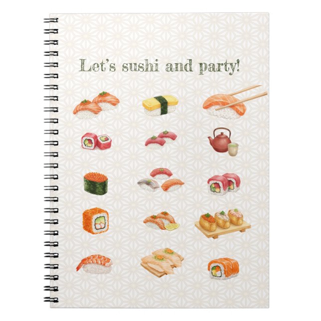 Let’s sushi and party!  notizblock (Vorderseite)