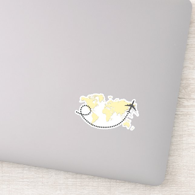 Let’s travel the world illustration aufkleber (Detail)