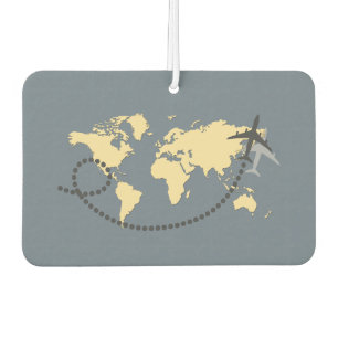 Let’s travel the world illustration autolufterfrischer