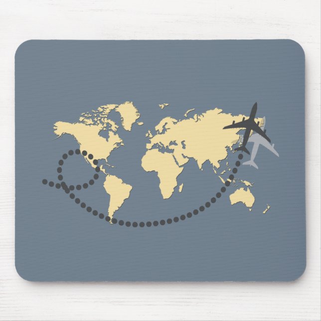 Let’s travel the world illustration mousepad (Vorne)