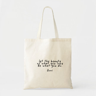 Let the Beauty - Rumi Typography Quotes Tote Bag Tragetasche