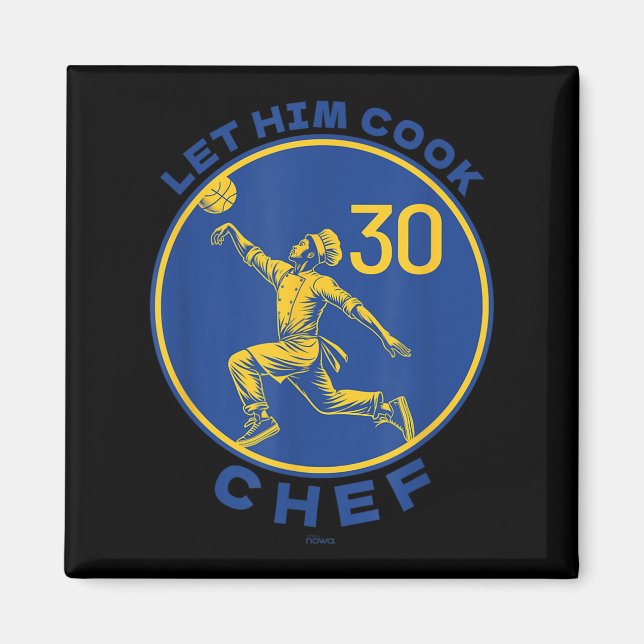 Let The Chef Cook Funny Basketball Court Legend Mo Magnet (Vorne)