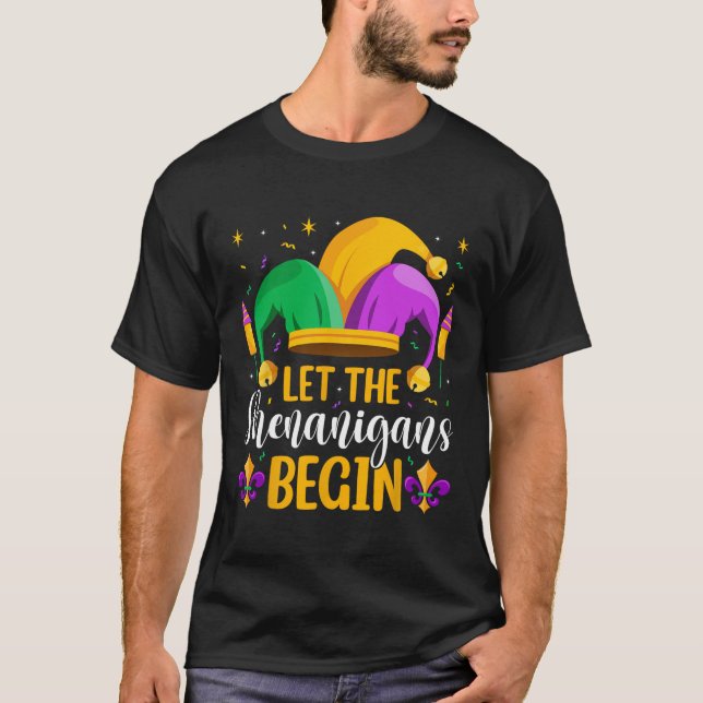 Let The Shenanigans Begin Fat Tuesday New Orleans  T-Shirt (Vorderseite)