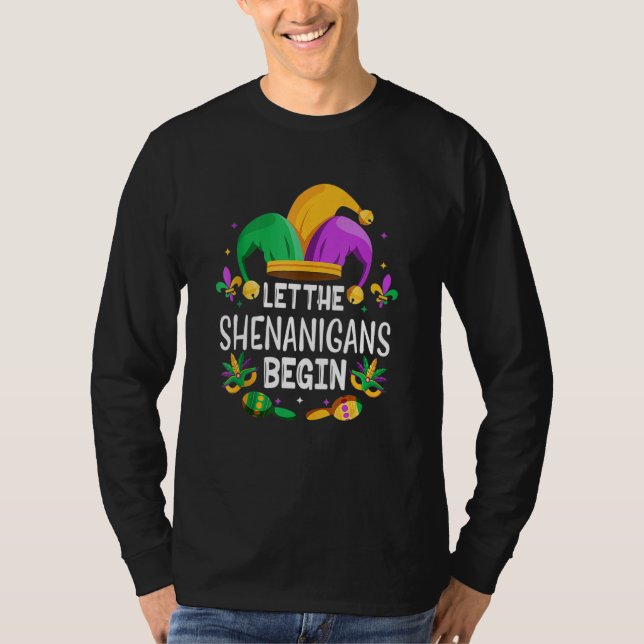Let The Shenanigans Begin Mardi Gras Shirts, Kids  T-Shirt (Vorderseite)